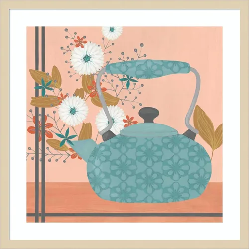 Amanti Art Framed Wall Art Print 25x25 Whimsical Kitchen No. 3 by June Erica Vess, Cuisine Wall Art, Vintage Decor, Medium Poster Painting Artwork