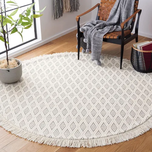 Miniatura 11 de SAFAVIEH Natura Collection - Alfombra de pasillo de 9 pies, color marfil y negro, diseño de transición, ideal para zonas de alto tráfico en pasillo