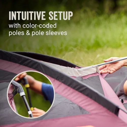 Miniatura 2 de Coleman Skylodge - Tienda de campaña familiar resistente a la intemperie, con lluvia y divisor de habitación, se adapta a 4 camas de aire