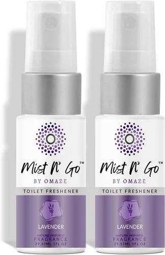 Miniatura 24 de Mist N' Go by Omaze - Aerosol de Baño de Viaje para Inodoro Eliminador de Olores - Aerosol de Inodoro de Viaje para Ambientador de Aire de Baño