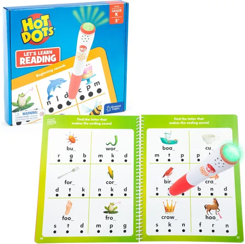 Miniatura 2 de Educational Insights Hot Dots Let's Learn - Juego de lectura de jardín de infantes, libros de trabajo de jardín de infantes con bolígrafo