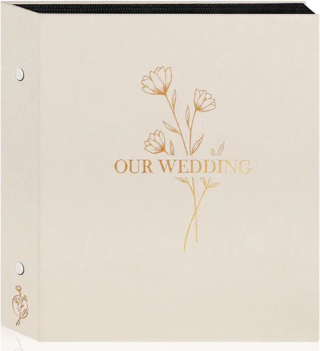 Miniatura 7 de Lanpn Álbum de Fotos de Boda 4x6 pulgadas 2 Paquetes, Cada Paquete Contiene 50 Fotos, Bolsillos Deslizantes Mini Álbumes de Fotos de Boda de Lino
