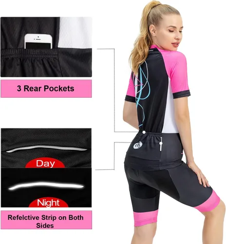 Miniatura 59 de Jersey de ciclismo para mujer, de manga corta, secado rápido, transpirable, para montaña.