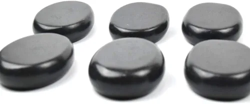 Miniatura 5 de Juego de 6 piedras de masaje caliente con basalto natural, cálidas, para masaje de spa, 2.36 x 3.14 pulgadas (2.4 x 3.1 in), 2 Negro