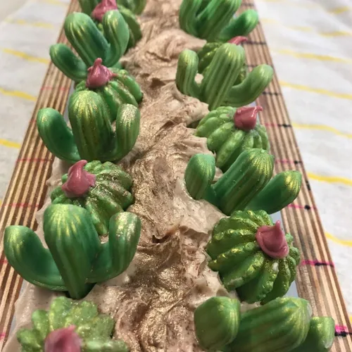 Miniatura 6 de Juego de 2 moldes de silicona para cactus, moldes para cactus MoldFun para fondant, pasta de goma, chocolate, dulces, velas