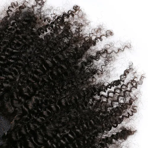 Miniatura 5 de MEIEM Extensiones de cabello rizado afro 4B 4C con clip, cabello virgen brasileño Remy, color natural, 4.23 onzas, 8 unidades por juego