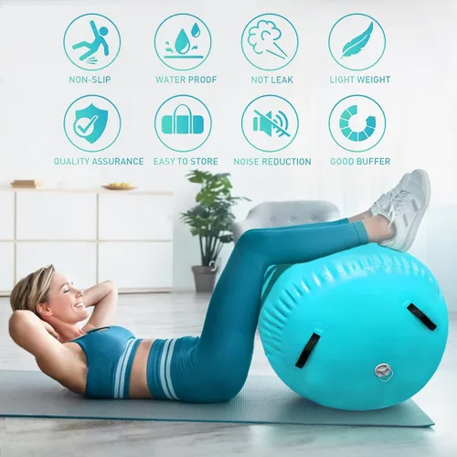 Miniatura 5 de DNYSYSJ Air Roller Air Spot - Barril de aire para gimnasia, entrenador de gimnasia con bomba eléctrica para yoga, animadoras, hogar y uso en agua