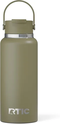 Miniatura 13 de RTIC - Botella de agua Outback de 32 oz (1 L), con revestimiento de cerámica, aislada, de acero inoxidable, doble pared con aislamiento al vacío