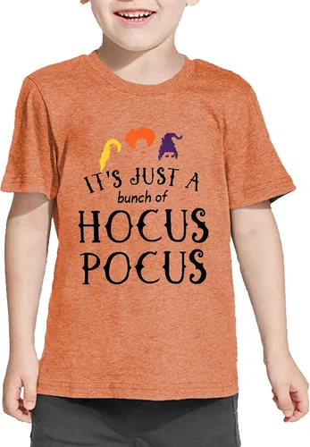 Miniatura 3 de LAZYCHILD It's Just A Bunch of Hocus Pocus - Camiseta de Halloween para niños y niñas, Sanderson Sister Graphic Shirt