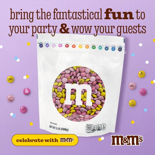 Miniatura 5 de M&M'S - Dulce de chocolate con leche para cumpleaños de 16 años, 5 libras de dulces a granel perfectos para regalos, cupcakes, recuerdos de fiesta