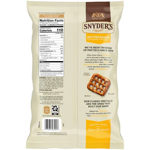 Miniatura 5 de Snyder's of Hanover Pretzels Butter Snaps de mantequilla, bolsa de 12 onzas