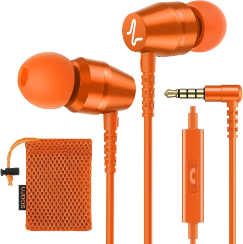 Miniatura 9 de LUDOS OMNITONE Auriculares con cable in-ear, 5 años de garantía, auriculares con micrófono, conector de 3.5 mm, auriculares con cable