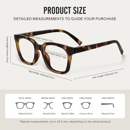 Miniatura 6 de Lentes con bloqueo de luz azul para hombres y mujeres, anteojos de moda de gran tamaño cuadrados anti fatiga ocular para juegos/lectura/televisión