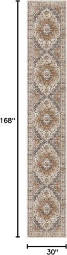Miniatura 952 de Madane Tapete lavable de 2 x 10 pies para pasillo, cocina, recibidor, clásico, suave, antideslizante para interiores, casa de campo, baño, sala