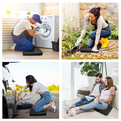 Miniatura 8 de HOOPLE Almohadilla para arrodillarse para jardinería, almohadilla de espuma ligera para rodillas para jardín, baño, yoga y ejercicio, almohadilla