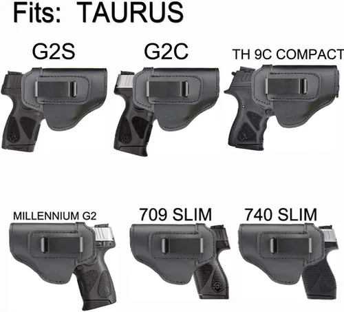 Miniatura 2 de IWB - Funda de cuero para interior de cintura oculta que se adapta a: Taurus G2C G3C / G2S / TH9c TH40c COMPACT / PT111 MILLENNIUM G2 / 709 740 SLIM