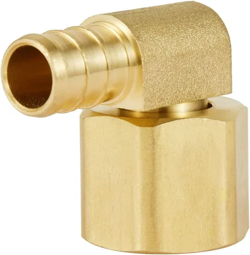 Miniatura 6 de Paquete de 2 accesorios de crimpado de púas EFIELD Pex de 1/2 pulgadas x 1/2 pulgadas, adaptador de codo giratorio NPT hembra, ASTM F1807