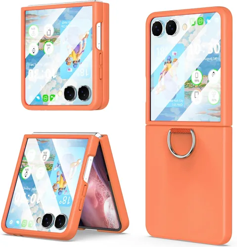 Miniatura 14 de Para Samsung Galaxy Z Flip 4 Funda Con Anillo Cubierta Protectora A Prueba De Golpes Flip Z 4 Funda Del Teléfono Para Galaxy Z Flip 4 5G 2022 - Negro