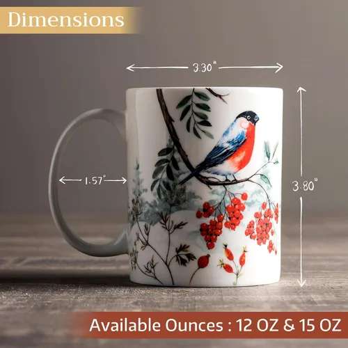 Miniatura 4 de Maison d' Hermine Taza de café con asas, tazas de porcelana fina de hueso, paquete de dos tazas de té para bebidas calientes, capuchino, latte, 015