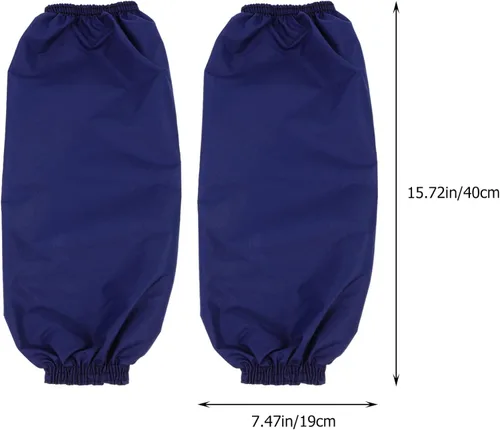 Miniatura 4 de Luxshiny 4 pares de mangas largas impermeables a prueba de aceite para cocinar, lavado de platos, protección de limpieza de 15.74 pulgadas, ajuste