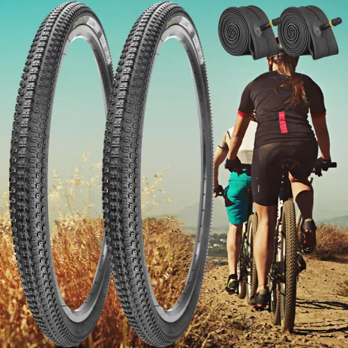 Miniatura 8 de Paquete de 1 o 2 neumáticos de bicicleta de 24"/26"/27.5"x1.95" con capa antipinchazos de 0.118 in para neumáticos de bicicleta de montaña con o sin