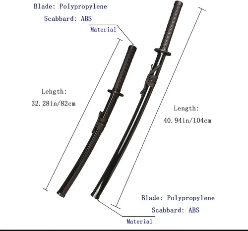 Miniatura 3 de High Toughness Polypropylene Plastic Sword， Martial Arts Training Sword,Iaido Katana with Scabbard, Suitable for Practice, Performance and Training