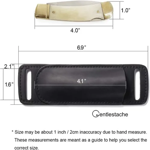 Miniatura 5 de Gentlestache Fundas de Cuero para Cuchillos para Cinturón, Funda para Cuchillo, Funda para Cuchillo de Bolsillo, Funda de Cuero EDC para Portador
