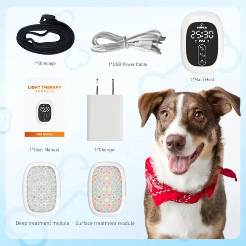 Miniatura 7 de Terapia de luz roja para perros, terapia láser fría para mascotas, cabezales de tratamiento dual para aliviar molestias en las articulaciones