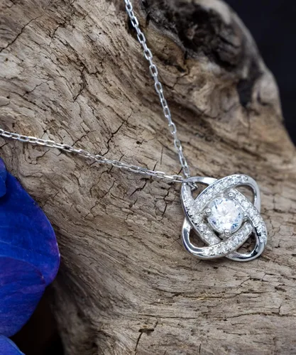 Miniatura 4 de Love Fiancee Gifts, I'm not a Genie, but I'll do My Best to Make All Your Dreams Come, Fun Love Knot Silver Necklace for from, Wedding Gift Ideas