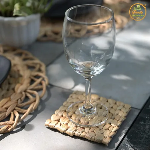 Miniatura 4 de Posavasos absorbentes de jacinto de agua para bebidas, posavasos tejidos para mesa de café, posavasos de tazas, decoración de artículos