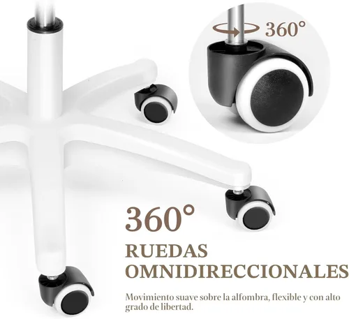 Miniatura 5 de Linda silla de oficina para el hogar, sillas de computadora ajustables, silla de oficina moderna, silla de maquillaje, silla giratoria de 360°