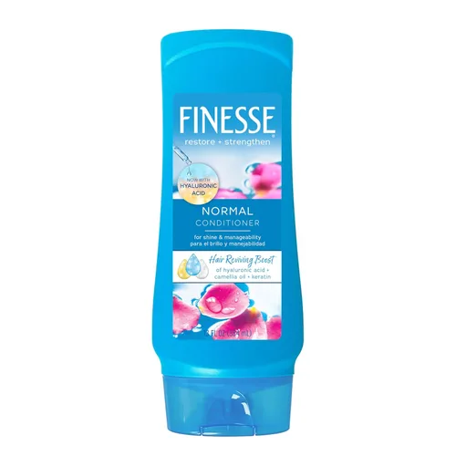 FINESSE Restore + Strengthen - Acondicionador normal, 13 onzas (paquete de 6), mejora el brillo y la manejabilidad del cabello