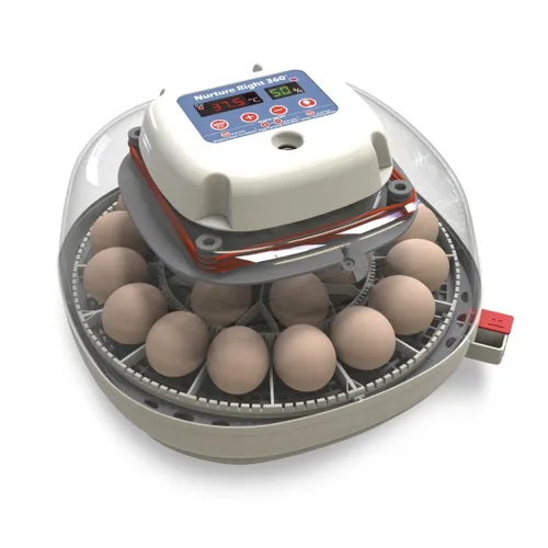 Incubadora de huevos Harris Farms Nurture Right para incubar pollitos, con capacidad para 12-22 huevos, con volteador automático y control de