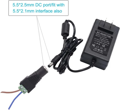 Miniatura 2 de Fuente de alimentación de 12 V 4 A – COOLM AC 100-240V 50/60Hz a CC 12 voltios 4 amperios 4 amperios 48 W cargador convertidor de energía 12V4A +