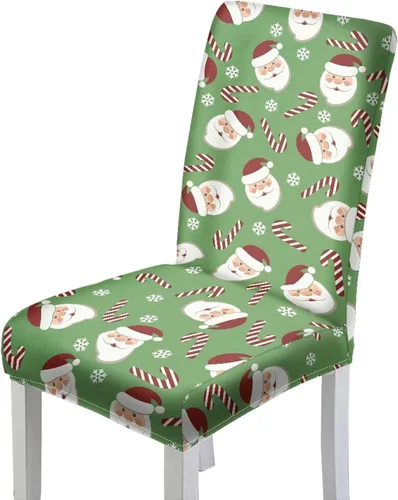 Miniatura 14 de HUGS IDEA Merry Christmas Dining Room Chair Covers Cute Sheep Kitchen Chair Covers Stretch Dining Chairs Cover Set of 6 Parsons Chairs Slipcovers