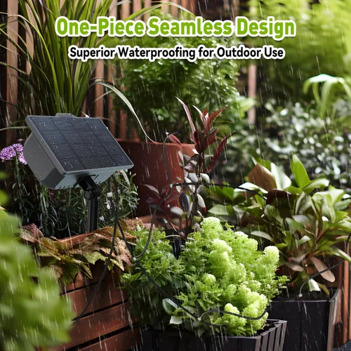 Miniatura 6 de RAINPOINT Kit de riego automático solar compacto programable para plantas, funciona con interior y exterior, bomba de riego por goteo de riego