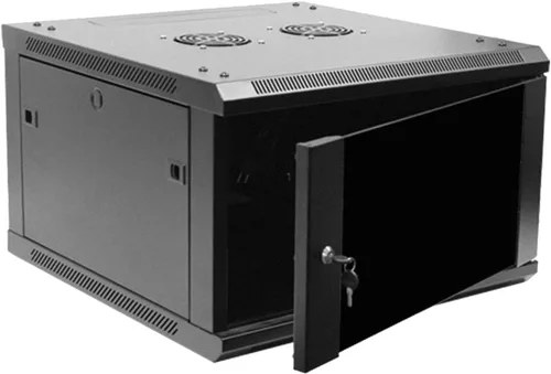 Miniatura 12 de Navepoint 9U Deluxe IT - Gabinete para montaje en pared, 19 pulgadas, rack de red de servidores con puerta de vidrio con bloqueo, 24 pulgadas