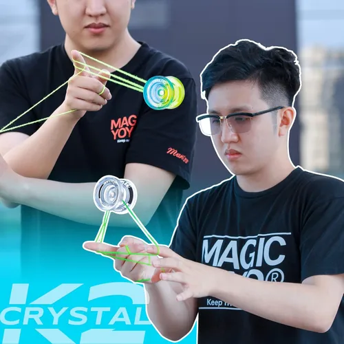 Miniatura 7 de MAGICYOYO Yoyo sensible para niños K2 Crystal, Yoyo de plástico de doble propósito para principiantes, rodamiento de repuesto que no responde
