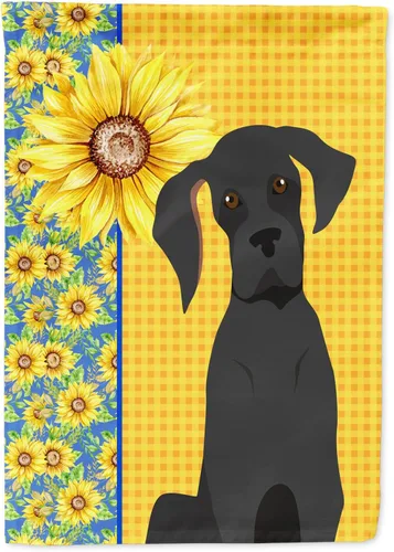 Miniatura 55 de Caroline's Treasures WDK5331CHF - Bandera de verano con diseño de girasoles rojos y blancos, manga grande, para porche, para colgar en la pared