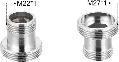 Miniatura 3 de uxcell Adaptador de grifo, 4 piezas M16mmx6mm rosca macho a M22mmx6mm rosca macho latón grifo aireador conector para cocina baño fregadero