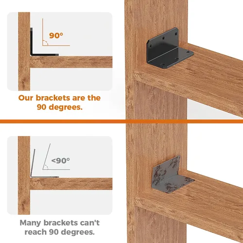 Miniatura 4 de Soporte de esquina galvanizado de 2 x 4 pulgadas, soportes de hierro en ángulo de 90 grados con agujeros, soporte de junta de metal, soporte