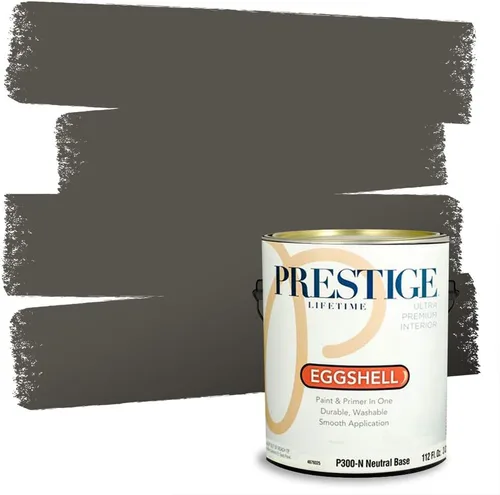 Miniatura 140 de PRESTIGE Paints - Pintura interior e imprimación en uno, 1 galón, cáscara de huevo, pimienta envejecida