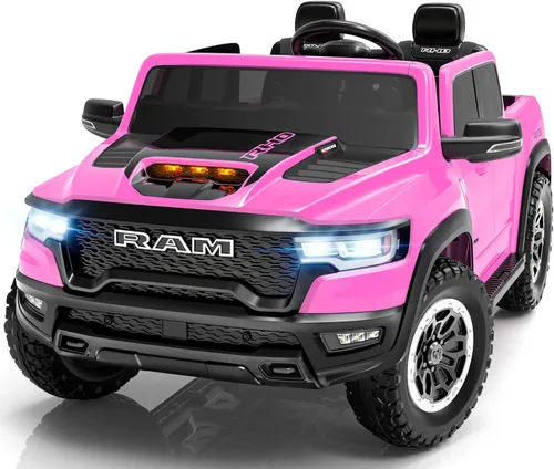Miniatura 12 de ENYOPRO - Juguetes de montar de 24V para niños grandes, RAM 1500 RHO con licencia de 2 asientos, auto de montar para niños pequeños con control