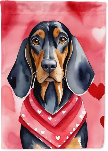 Miniatura 192 de Caroline's Treasures DAC5292CHF - Bandera de Border Collie My Valentine House para porche, grande, con manga para porche, para colgar en la pared