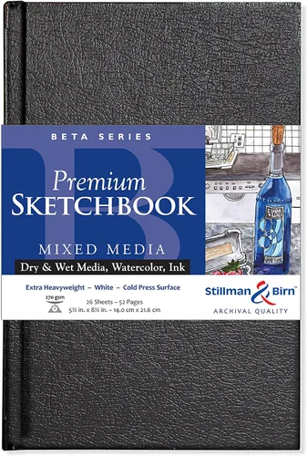 Miniatura 3 de Stillman & Birn Cuaderno de bocetos de la serie Beta, A4 (8.25 x 11.75 pulgadas), 270 GSM (extra pesado), papel blanco, superficie de prensa en frío