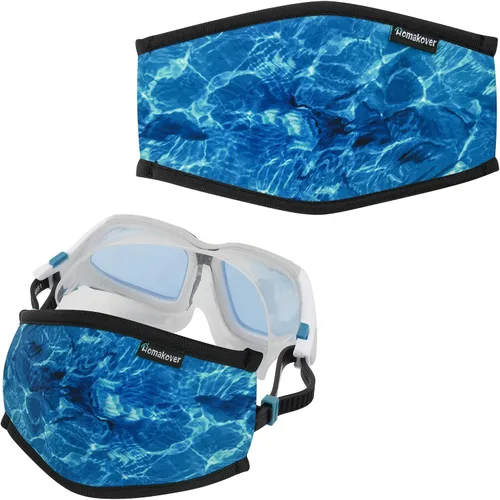 Miniatura 8 de Funda de neopreno para máscara de buceo, correas reflectantes para máscara de buceo, protector de cabello para máscaras de buceo y esnórquel