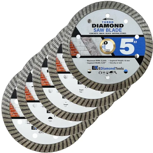Miniatura 17 de Hoja de sierra de diamante turbo de 7 pulgadas para hormigón, ladrillo, bloque y mampostería, altura de segmento de 0.394 in, profundidad de corte