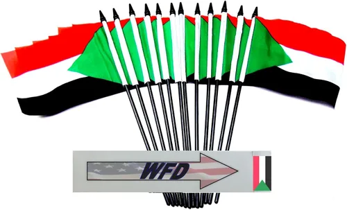 Miniatura 3 de World Flags Direct Banderas en miniatura de poliéster de Afganistán, paquete de 12, decoración de mesa de fiesta, desfiles, 4 x 6 pulgadas, verde