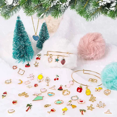 Miniatura 5 de 200 piezas de dijes para hacer joyas, surtidos al por mayor, dijes de metal mixto para pulseras y brazaletes para hacer joyas y manualidades