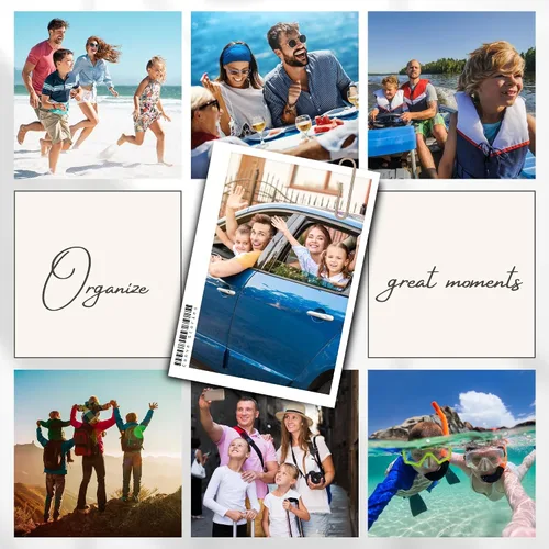 Miniatura 8 de Iconikal Paquete de 5, 4 x 6 pulgadas, capacidad para 24 fotos. Álbumes de fotos con cubierta transparente para almacenar y mostrar recuerdos